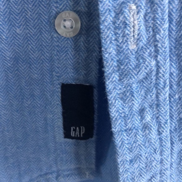 Gap Kids 8-9 years old blue cotton dress shirt - Picture 2 of 7